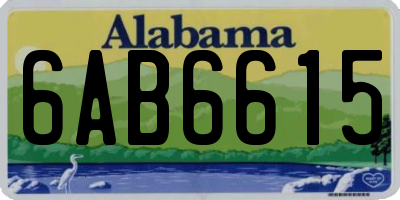 AL license plate 6AB6615