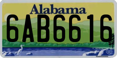 AL license plate 6AB6616