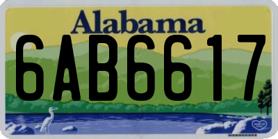 AL license plate 6AB6617