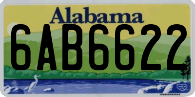 AL license plate 6AB6622