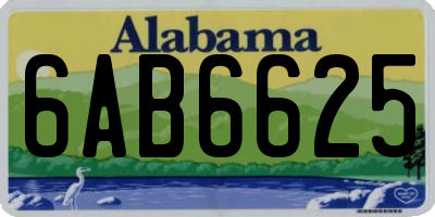 AL license plate 6AB6625