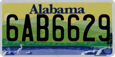 AL license plate 6AB6629