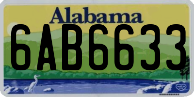 AL license plate 6AB6633
