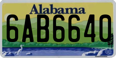 AL license plate 6AB6640