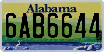 AL license plate 6AB6644