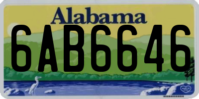 AL license plate 6AB6646