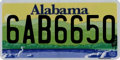 AL license plate 6AB6650