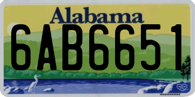 AL license plate 6AB6651