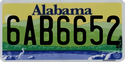 AL license plate 6AB6652