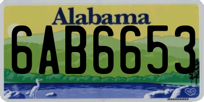 AL license plate 6AB6653