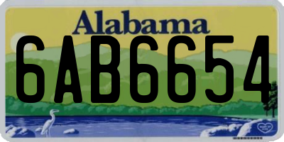AL license plate 6AB6654