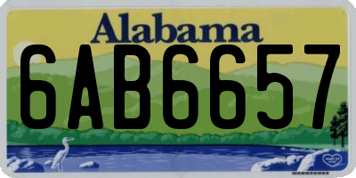 AL license plate 6AB6657