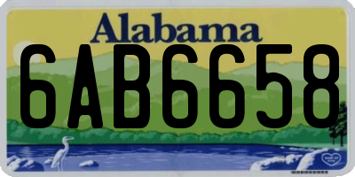 AL license plate 6AB6658