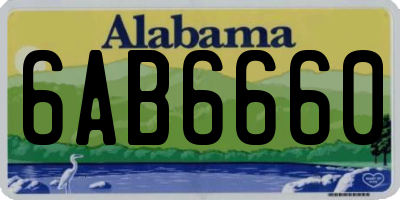 AL license plate 6AB6660