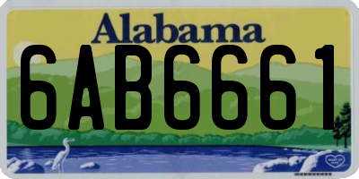 AL license plate 6AB6661
