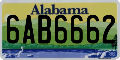 AL license plate 6AB6662