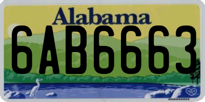 AL license plate 6AB6663