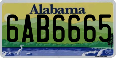 AL license plate 6AB6665