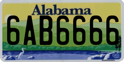 AL license plate 6AB6666