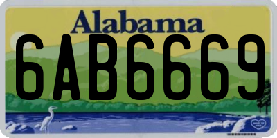 AL license plate 6AB6669