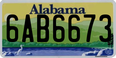 AL license plate 6AB6673