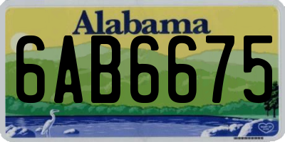 AL license plate 6AB6675