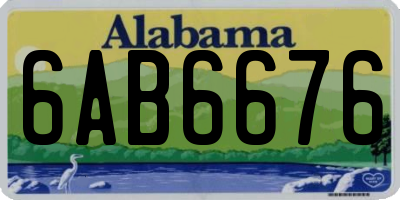 AL license plate 6AB6676