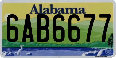 AL license plate 6AB6677