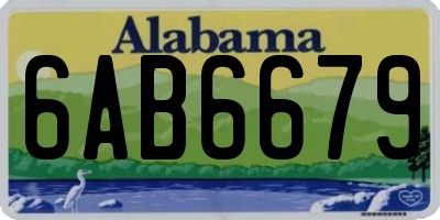AL license plate 6AB6679