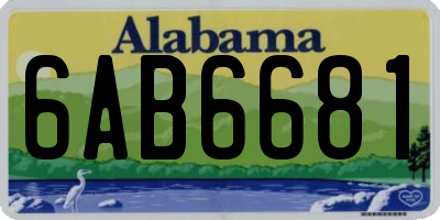 AL license plate 6AB6681