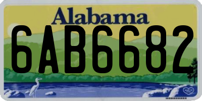 AL license plate 6AB6682