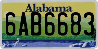 AL license plate 6AB6683