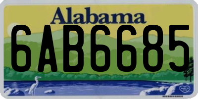 AL license plate 6AB6685