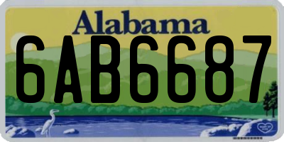 AL license plate 6AB6687