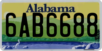 AL license plate 6AB6688