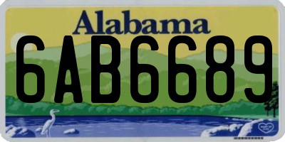 AL license plate 6AB6689