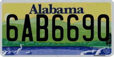 AL license plate 6AB6690