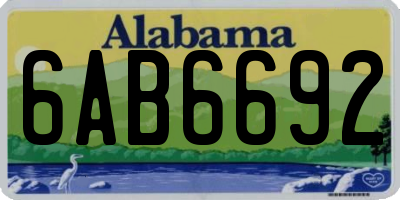 AL license plate 6AB6692