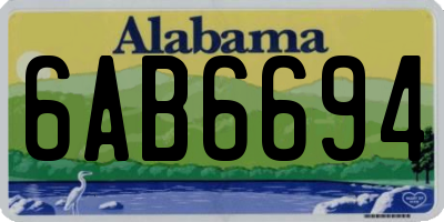 AL license plate 6AB6694
