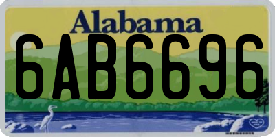 AL license plate 6AB6696