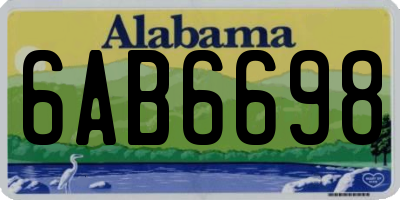 AL license plate 6AB6698