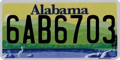 AL license plate 6AB6703