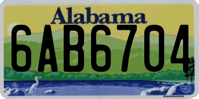 AL license plate 6AB6704