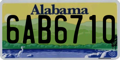 AL license plate 6AB6710