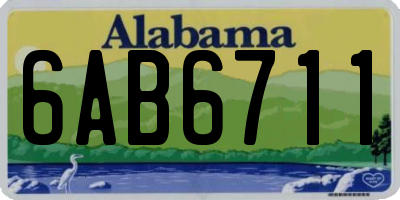 AL license plate 6AB6711