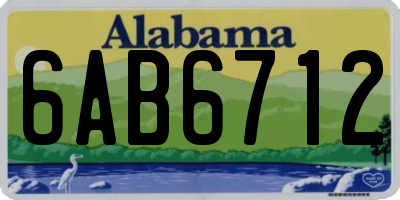 AL license plate 6AB6712