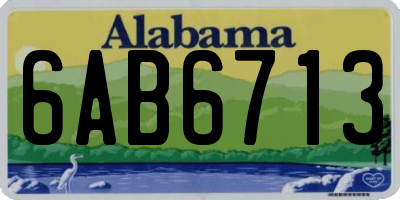 AL license plate 6AB6713