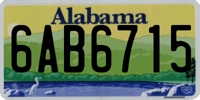 AL license plate 6AB6715