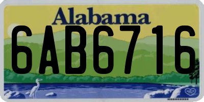 AL license plate 6AB6716