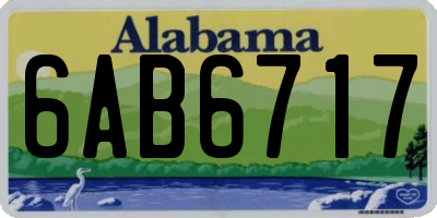 AL license plate 6AB6717